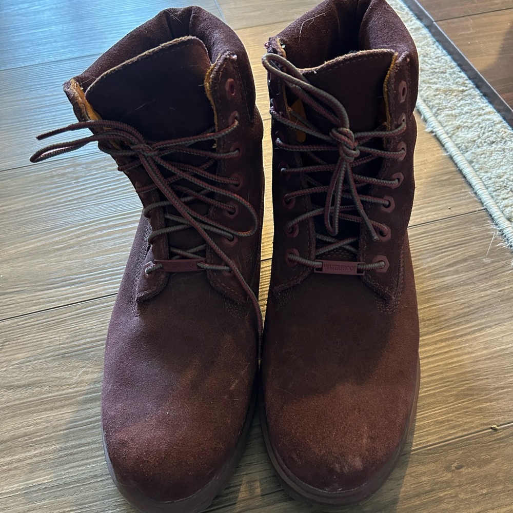 Maroon Timberland Boots